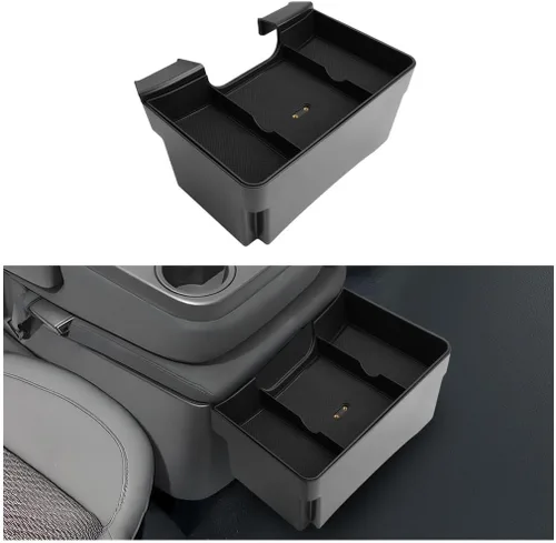 Vista 22 de Bandeja organizadora de consola central de 3 piezas y bandeja de consola compatible con Chevy Silverado 2014-2018/GMC Sierra 1500 y Silverado