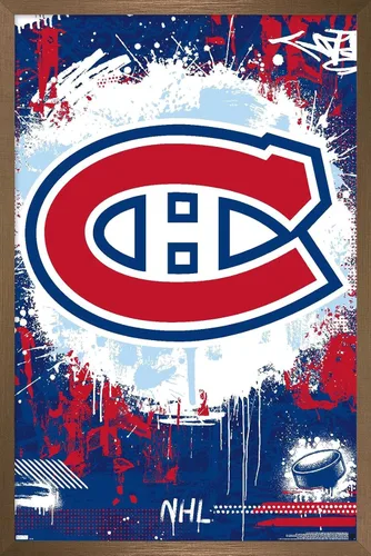 Vista 15 de Trends International NHL Montreal Canadiens - Póster de pared Maximalist Logo 23, 22.4 pulgadas de largo x 14.7 pulgadas, versión enmarcada