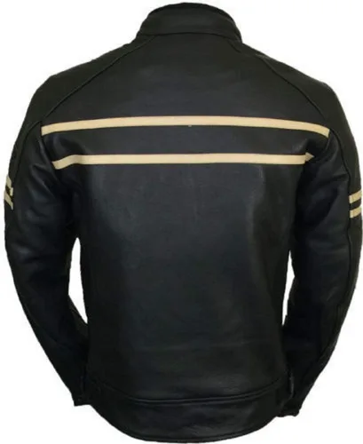 Vista 2 de Mens Casual Everyday Leather Jacket - Biker Leather Outerwear Jacket Collection RealFaux