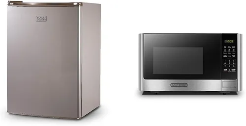 Vista 20 de BLACK+DECKER BCRK25B - Refrigerador compacto Energy Star de una sola puerta con congelador, 2.5 pies cúbicos, negro y horno microondas COMFEE
