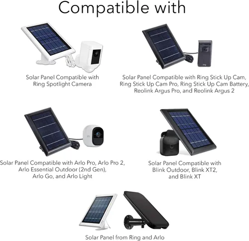 Vista 6 de Wasserstein Soporte de canalón para panel solar compatible con cámaras Ring, Arlo, Blink, Reolink (1 paquete, blanco)
