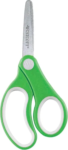 Vista 2 de Westcott® Tijeras de mango suave de 5 pulgadas para niños, romo, paquete de 12