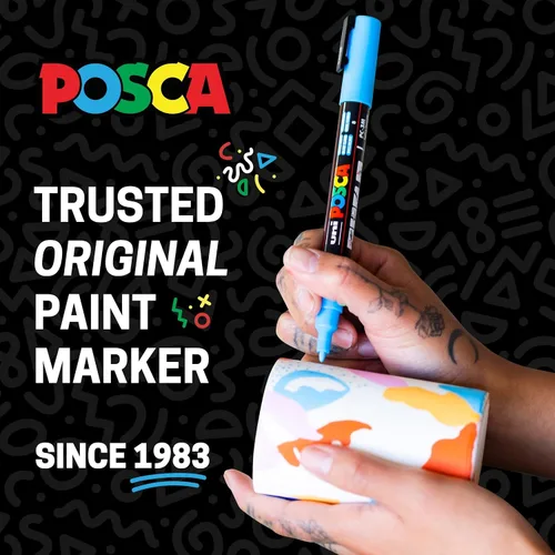 Vista 5 de POSCA® PC-5M Water-Based Acrylic Paint Markers, Medium Tip, 16 Count