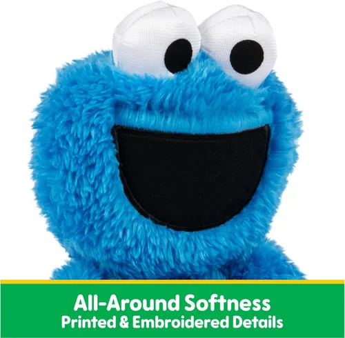 Vista 7 de Peluche de Zoe de Barrio Sésamo, Cookie Monster, 13 pulgadas, Azul oscuro, azul marino