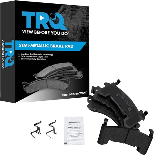 Vista 16 de TRQ Pastillas de freno delanteras semi metálicas compatibles con Ford Expedition 2018-2021 F-150 2018-2020 Lincoln Navigator 2018-2022