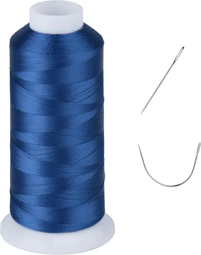 Vista 6 de Resistente a los rayos UV - Simthread 100% Poliéster Hilo Entrelazado Tex 69 (12wt) - 250 Yardas 1 Blanco 1 Negro