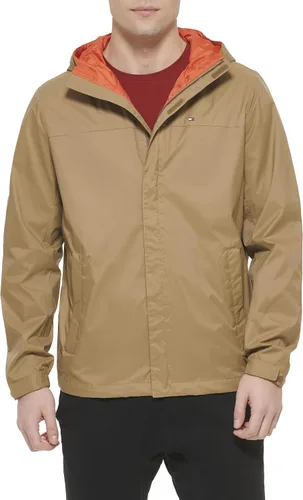 Vista 25 de Tommy Hilfiger Chaqueta impermeable con capucha, transpirable, ligera, para hombre