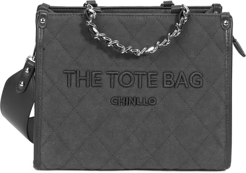 Vista 15 de Chinllo - Bolso de mano para mujer, bolsa satchel con asa superior y correa para el hombro Acolchado blanco