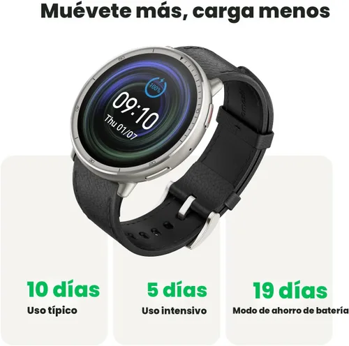 Vista 3 de Amazfit Reloj inteligente Active 2 Premium de 1.32 pulgadas, cristal