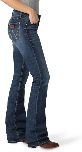 Vista 2 de Wrangler Jeans para mujer Cash de tiro medio con dobladillo ventilado Ultimate Riding