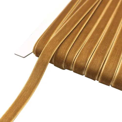 Vista 29 de Chenkou Craft Cinta de Terciopelo Beige 25 Yardas 1/4" Lotes a Granel (Beige, 1/4"(6mm))