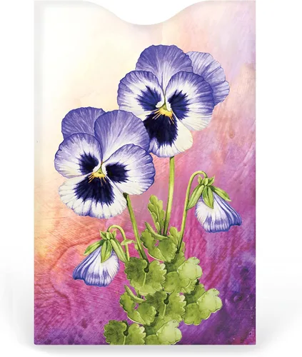Vista 3 de Monarque Fundas para tarjetas de crédito con bloqueo RFID, juego de 6 (flores), Cartera Rfid