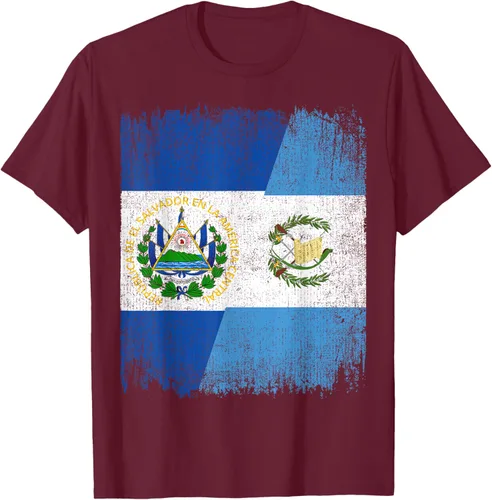 Vista 13 de Camiseta Half El Salvador Bandera de Guatemala con raíces guatemaltecas