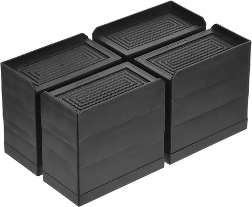 Vista 17 de uxcell Elevadores de muebles de 1.5 pulgadas, 4 piezas de elevadores cuadrados ajustables para sofá para extensor, para cama, escritorio, sofá, Beige