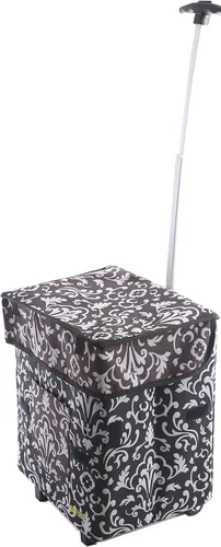 Vista 29 de Cesta con carro plegable grande multipropósito, color negro