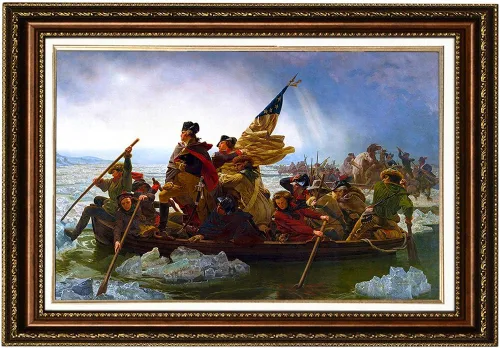 Vista 8 de ELITEART - Washington Crossing the Delaware por Emanuel Gottlieb Leutze Reproducción de pintura al óleo Giclée Wall Art Impresiones en lienzo Lona