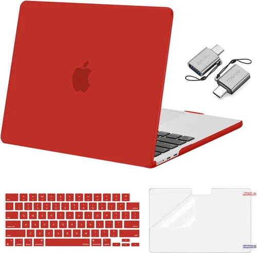 Vista 15 de Mosiso Funda para MacBook Air de 13 y 13.6 pulgadas, 2024, 2023 y 2022, M3 A3113, M2 A2681, Touch ID, carcasa rígida, cubierta de teclado, protector