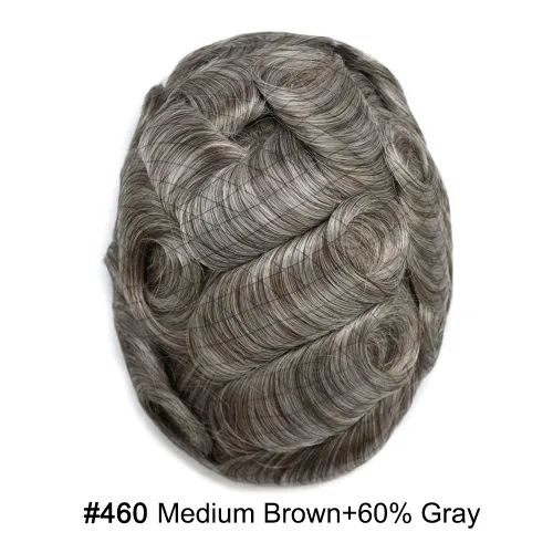 Vista 98 de Mens Toupee Natural Hairline Swiss Lace Toupee Remy Human Hair Piece For Men Bleached Knots Mens Hair Replacement System Toupee 6X8#1 Jet Black 100%