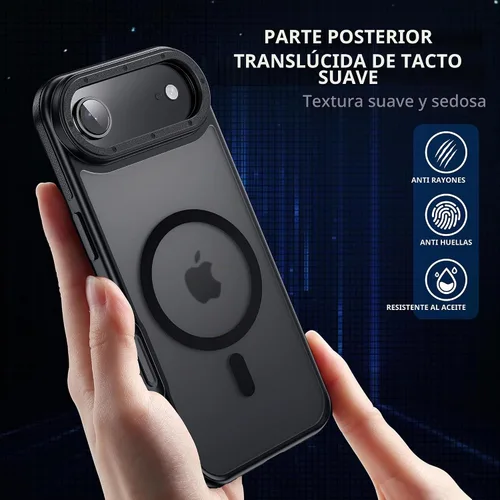 Vista 6 de Funda magnética para iPhone Air con protector de lente de cámara, protección grado militar de 10 pies, compatible con funda MagSafe Slim para iPhone