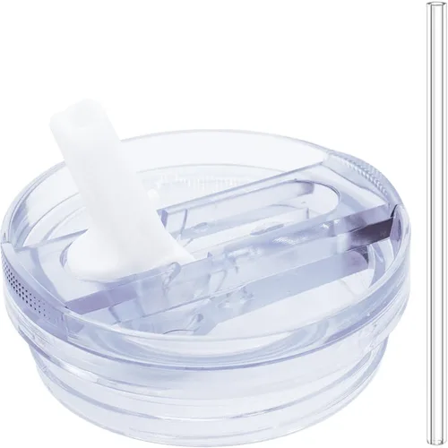 Vista 15 de Dreamfocus Tapa de Pajita Abatible a Prueba de Fugas de 14 oz Repuesto para Vaso Stanley de 14 oz Quencher H2.0 y ProTour Azur