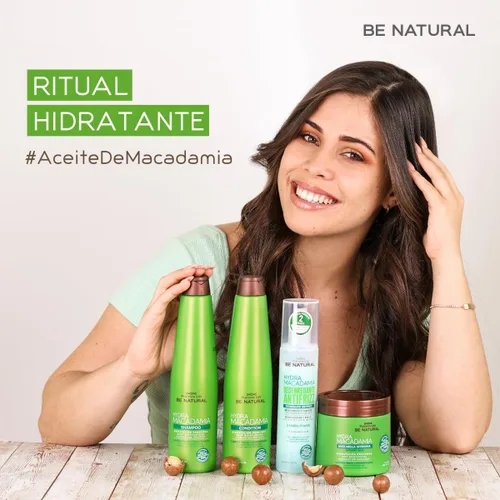 Vista 6 de PLACENTA LIFE BE NATURAL Hydra Macadamia Champú con extracto de macadamia – Champú hidratante profundo para secos y dañados (11.83 onzas)