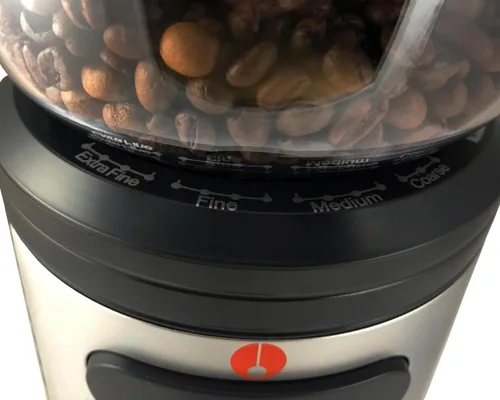 Vista 5 de Espressione Molinillo de café profesional con rebabas cónicas, negro/plata, 8.5 onzas.