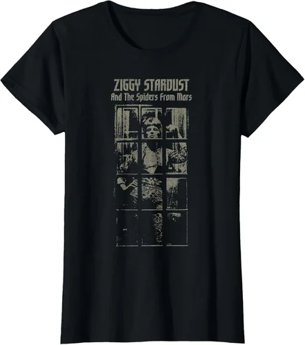 Vista 46 de David Bowie - Camiseta And The Spiders From Mars Faded, Negro