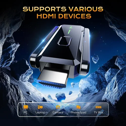Vista 7 de Transmisor y receptor HDMI inalámbrico mejorado 492FT/150M, señal estable de antena, extensor HDMI inalámbrico Plug&Play 2.4/5GHz con adaptador