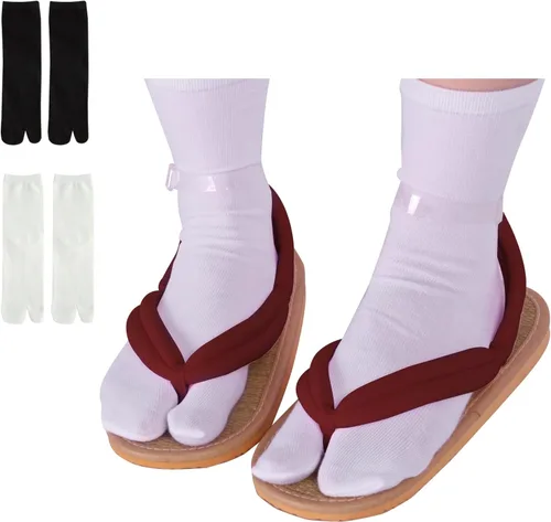 Vista 8 de Zapatos de zuecos unisex de anime para cosplay, accesorio de cosplay japonés Oshitari