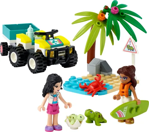 Vista 5 de LEGO Friends Turtle Protection Vehicle 41697 - Juego de juguetes de construcción para niños, niñas y niños a partir de 6 años (90 piezas)