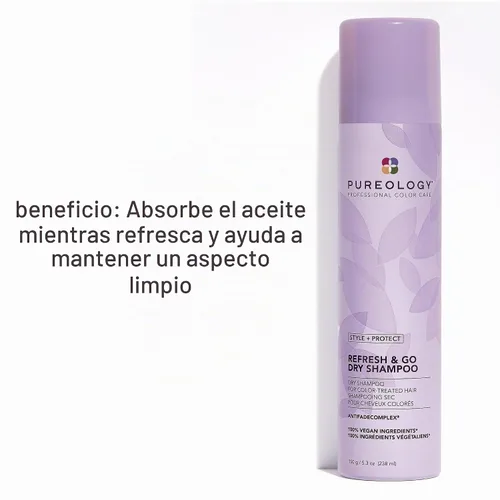 Vista 2 de Pureology Champú Style + Protect Refresh & Go Dry Para cabello teñido Vegano