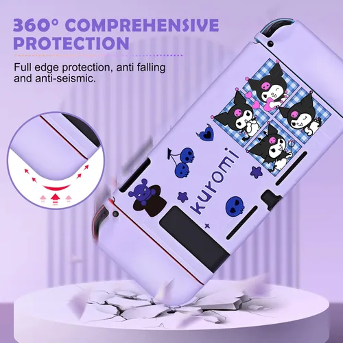 Vista 5 de DLseego Little Devil - Funda protectora para interruptor de conejo, carcasa de TPU suave, a prueba de golpes, resistente a los arañazos, con 4