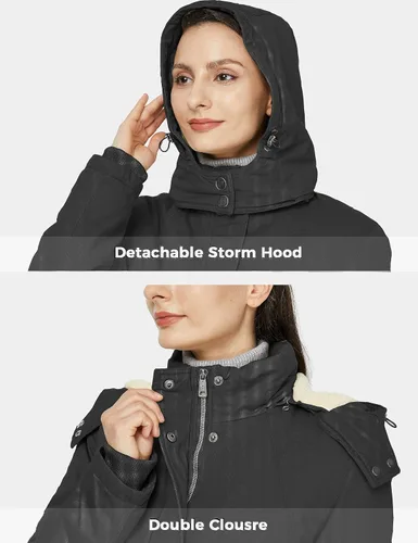 Vista 5 de WenVen - Chaqueta de algodón con capucha para mujer