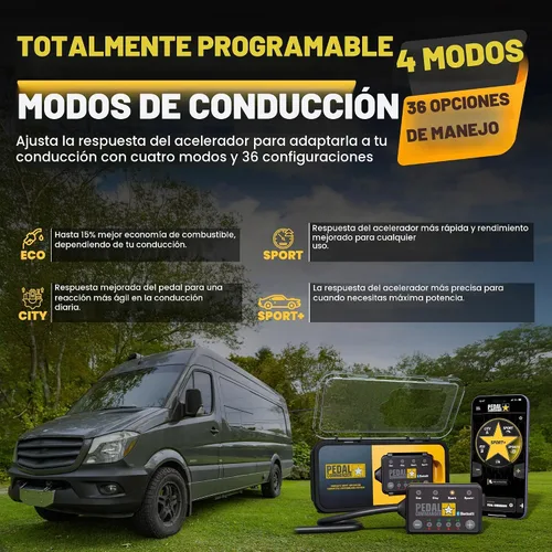 Vista 5 de PEDAL COMMANDER Controlador de respuesta del acelerador compatible con Mercedes-Benz Sprinter Van 2007-2025, Plug-and-Play, 4 modos de conducción
