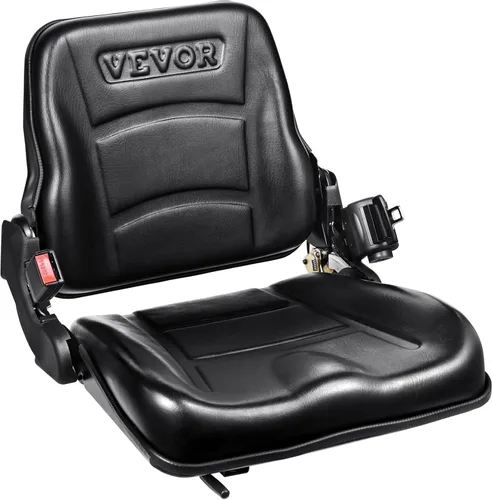 Vista 12 de VEVOR Asiento universal de carretilla elevadora, asiento de tractor plegable con respaldo de ángulo ajustable y micro interruptor, 6.3-13.4