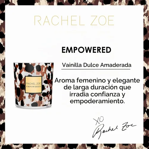 Vista 2 de Rachel Zoe Empowered Vela perfumada – Vela perfumada en tarro de vainilla – Vela en tarro de aceite de perfume de lujo con 45 horas de combustión