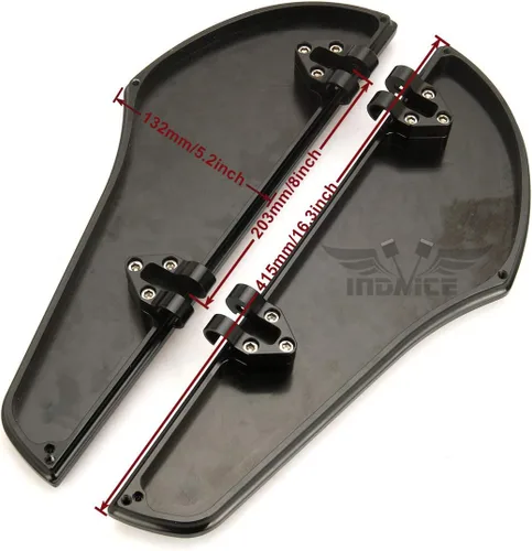 Vista 2 de Para Harley Defiance controlador negro Floorboards kits touring street electra glide fltr estribos flhx freno pedal cubre 1980-2018