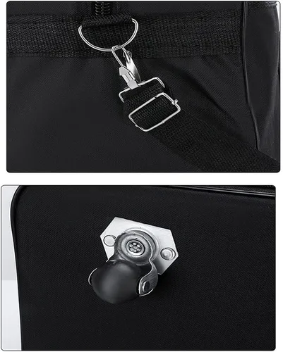 Vista 8 de Bolsa de viaje Oxford expandible extra grande con ruedas, impermeable, ligera, plegable, maleta, Negro -, Equipaje extensible central rígido