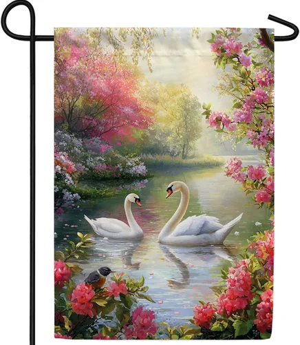 Vista 38 de A Little Rain Gnome Umbrella Garden Flag 12.5" x 18" Double Sided