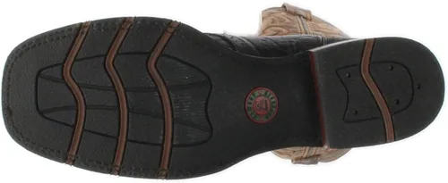Vista 7 de Laredo Topeka - Botas de vestir con punta cuadrada para hombre color negro NegroBronceado