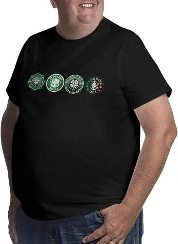Vista 4 de Camiseta básica de manga corta para hombre, talla grande, para campamento