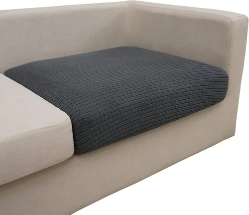 Vista 17 de Eismodra - Funda de sofá modular y en forma de L, funda para chaise longue, funda elástica mágica para sofá de 3 cojines en forma de L, funda