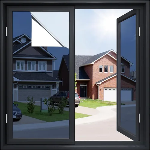 Vista 14 de rabbitgoo Película de Privacidad Unidireccional para Ventanas, Tinte de Ventana para el Hogar, Espejo Reflectante que Bloquea el Sol, Control