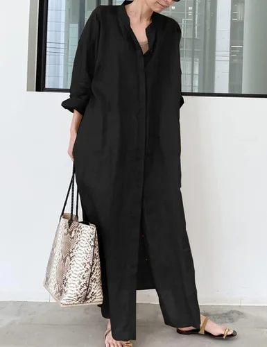 Vista 5 de Bsubseach Women Long Button Down Maxi Shirt Dresses Swimsuit Cover Up Bikini Coverup