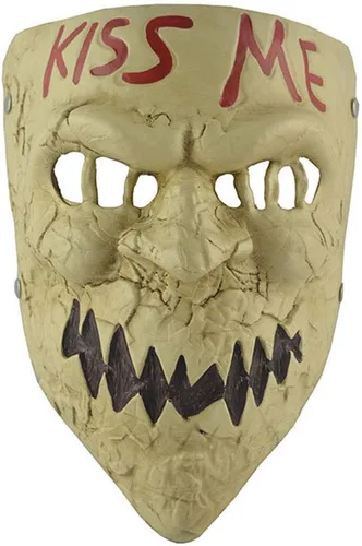 Vista 3 de Charmgle Máscaras de terror para Halloween, disfraz de cosplay de resina, accesorios para fiesta de máscaras