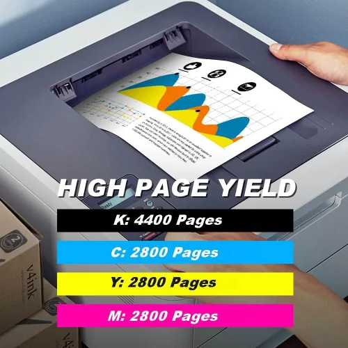 Vista 3 de v4ink Cartuchos de tóner remanufacturados de repuesto para HP 305X CE410X 305A CE410A CE411A CE412A alto rendimiento para HP Color Laser Pro 300