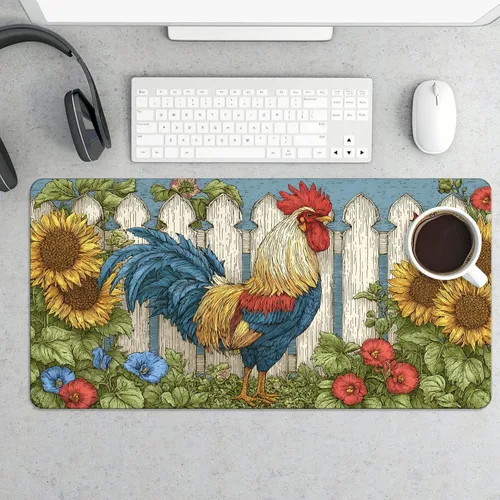 Vista 20 de Large Mouse Pad Beach Flamingos Palm Trees Rubber Base Keyboard Long Gaming Mouse pad Desk Mat Waterproof Non-Slip Protector Laptop Pads for Work