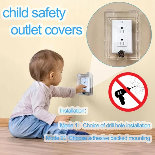Vista 5 de Cubierta para Interruptor de Casa Inteligente, Cubiertas de Tomacorriente a Prueba de Bebés, Protector de Placa de Interruptor de Seguridad