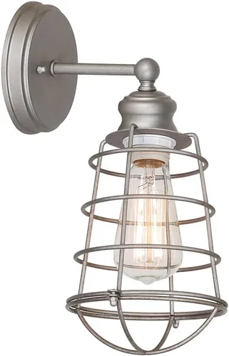 Vista 52 de Design House 519892 Kimball Industrial Farmhouse Luz de Pared Interior de 1 Luz con Pantalla de Metal para Pasillo, Baño, Cocina, Vestíbulo, Pintura