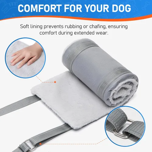 Vista 3 de Arnés de elevación para perros pequeños, arnés ajustable para patas traseras, arnés de soporte de cadera para ayudar a levantar la parte trasera